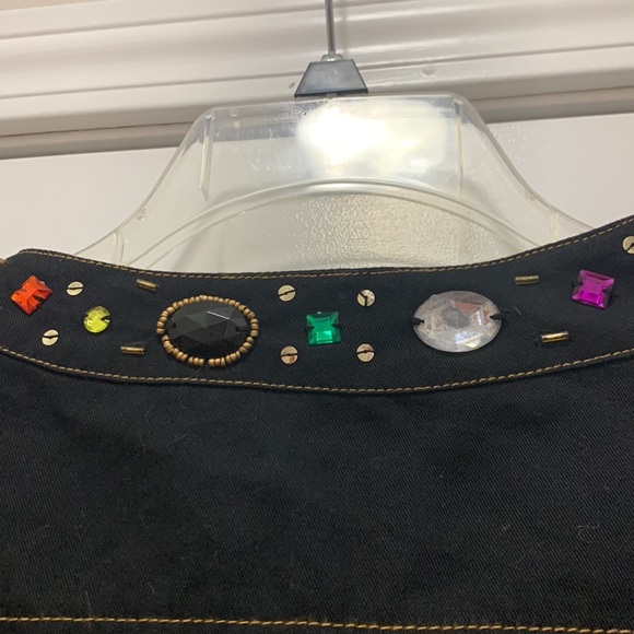 3/$15 💯% cotton Bea classics black size 20 jacket with jewels - Picture 7 of 7